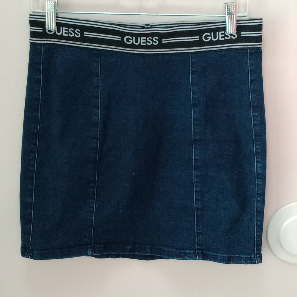 Guess Blue Mini Pencil Skirt Casual